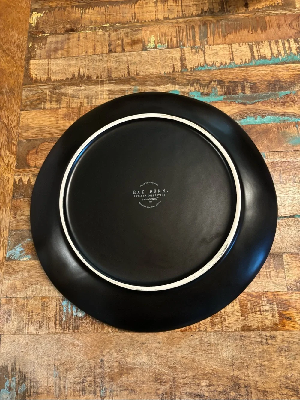 Rae Dunn 8” plate “EAT” Black 8 available $10 each